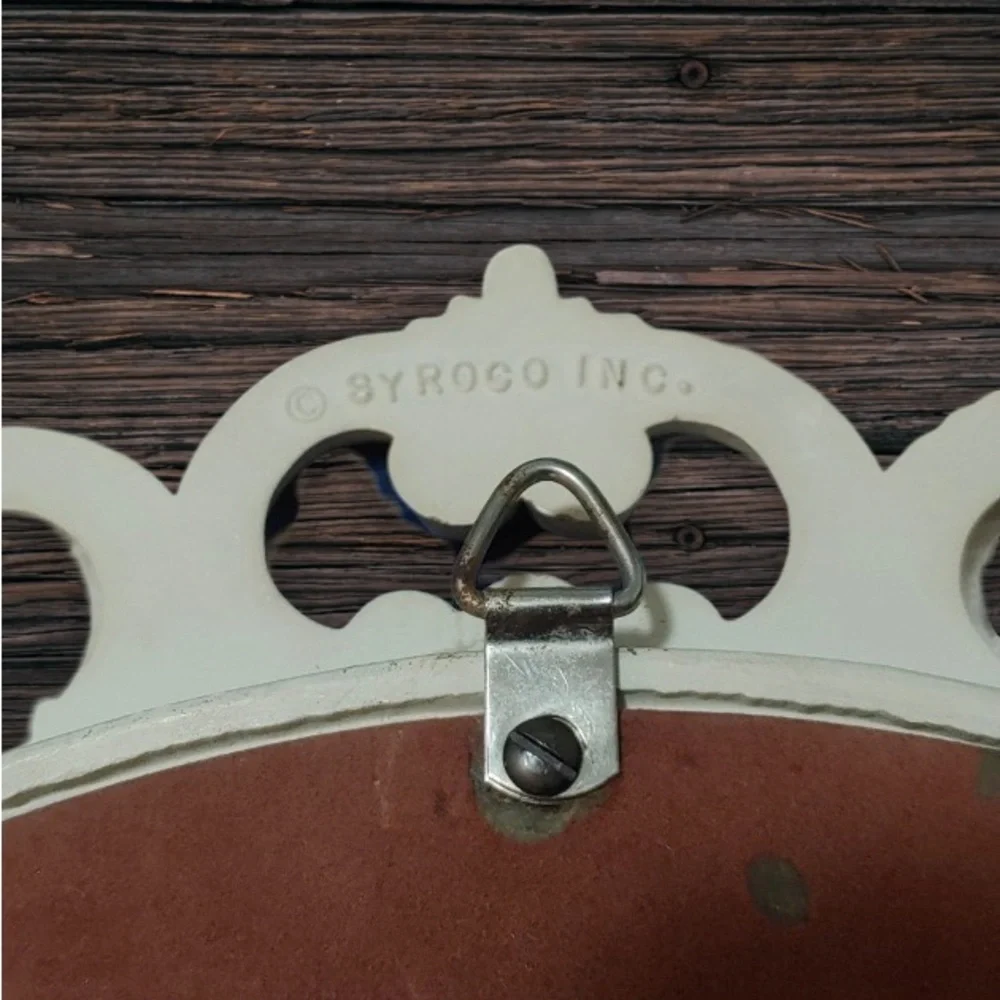 Vintage Syroco Shabby Chic Oval Wall Mirror